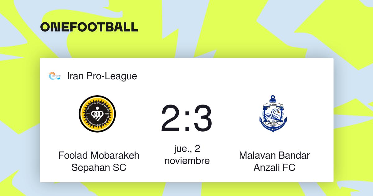Foolad Mobarakeh Sepahan SC vs Malavan Bandar Anzali FC